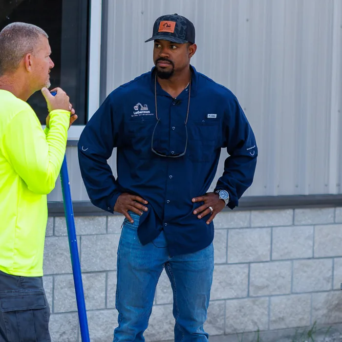 Kameron Lethermon directing crew on an active Lethermon Grade Excavations jobsite in Southwest Florida